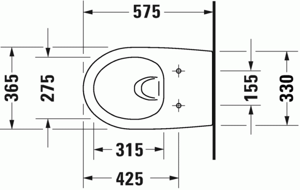 Унитаз подвесной безободковый с сиденьем DURAVIT Architec 45720900A1 Унитаз подвесной безободковый с сиденьем DURAVIT Architec 45720900A1