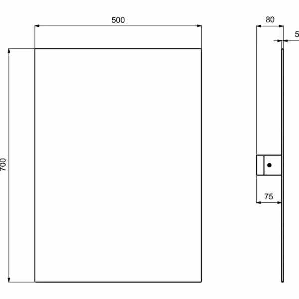 Зеркало регулируемое 700x500x80 мм Ideal Standard CONTOUR S5059BH Зеркало регулируемое 700x500x80 мм Ideal Standard CONTOUR S5059BH