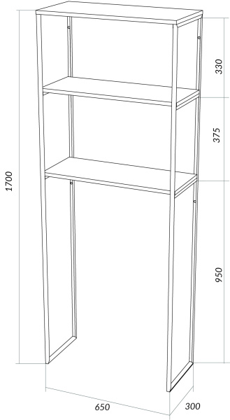 Шкаф 1Marka Grunge Loft над стир. машиной Ц0000005440 Шкаф 1Marka Grunge Loft над стир. машиной Ц0000005440