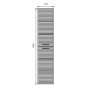 Пенал Comforty Касабланка 35x160 см 00-00020082 подвесной серый шелк