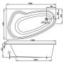 Акриловая ванна VAGNERPLAST AVONA 150x90 left Акриловая ванна VAGNERPLAST AVONA 150x90 left