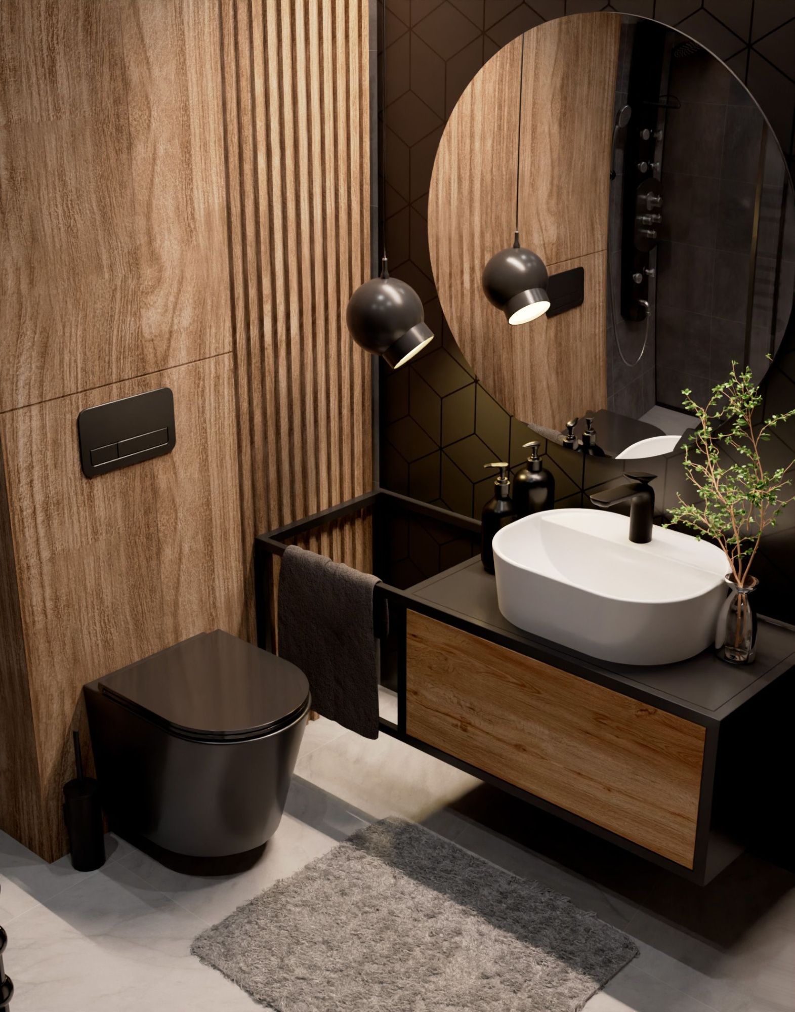 Унитаз подвесной 35,5х36,5х51,5 см AQUAme AQM2001MB черный матовый