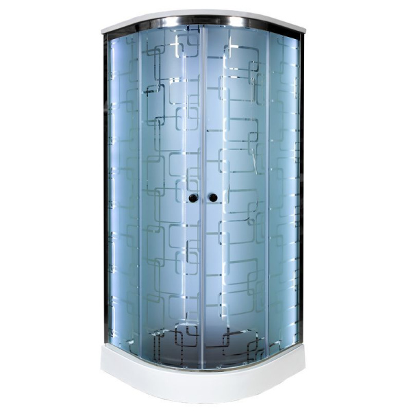 Душевая кабина 80x80 см AvaCan  EM1580LED с узором Душевая кабина 80x80 см AvaCan  EM1580LED с узором