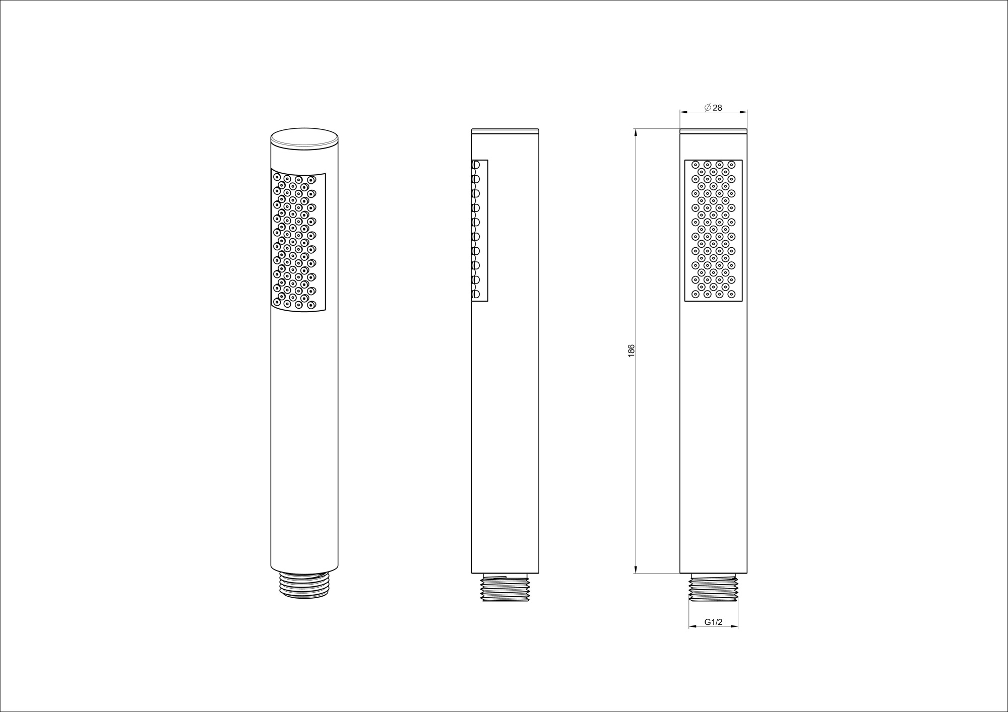 Душевая лейка Wonzon & Woghand WW-88SC04-CR хром глянцевый