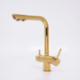 Смеситель для мойки с дополнительным изливом для фильтра WasserKRAFT A8377 золото глянцевый