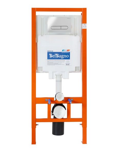 Комплект 2 в 1  инсталляция с кнопкой  BelBagno  BB002-80/BB005-PR-CHROME Комплект 2 в 1  инсталляция с кнопкой  BelBagno  BB002-80/BB005-PR-CHROME