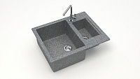 Мойка для кухни Santegro 60 см SZ019-605/Q8 серая матовая