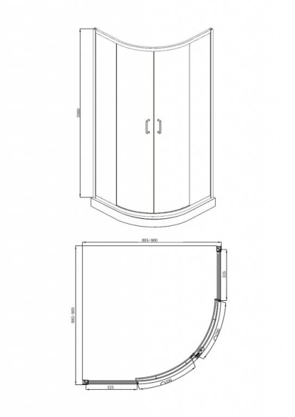Душевой уголок 90x90x200 Bravat Blackline BS090.1201B Душевой уголок 90x90x200 Bravat Blackline BS090.1201B