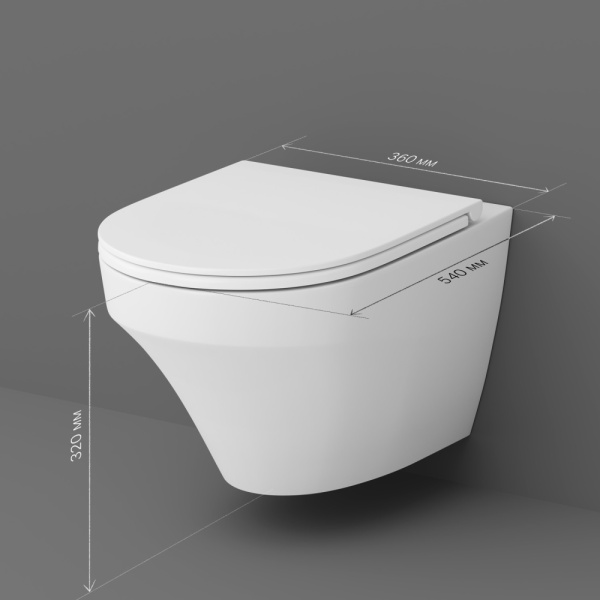 Унитаз Am.Pm Inspire FlashClean C501700WH подвесной безободковый