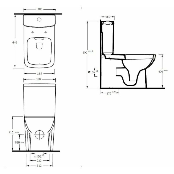 Унитаз напольный beWash Anlagen 72453501 Унитаз напольный beWash Anlagen 72453501