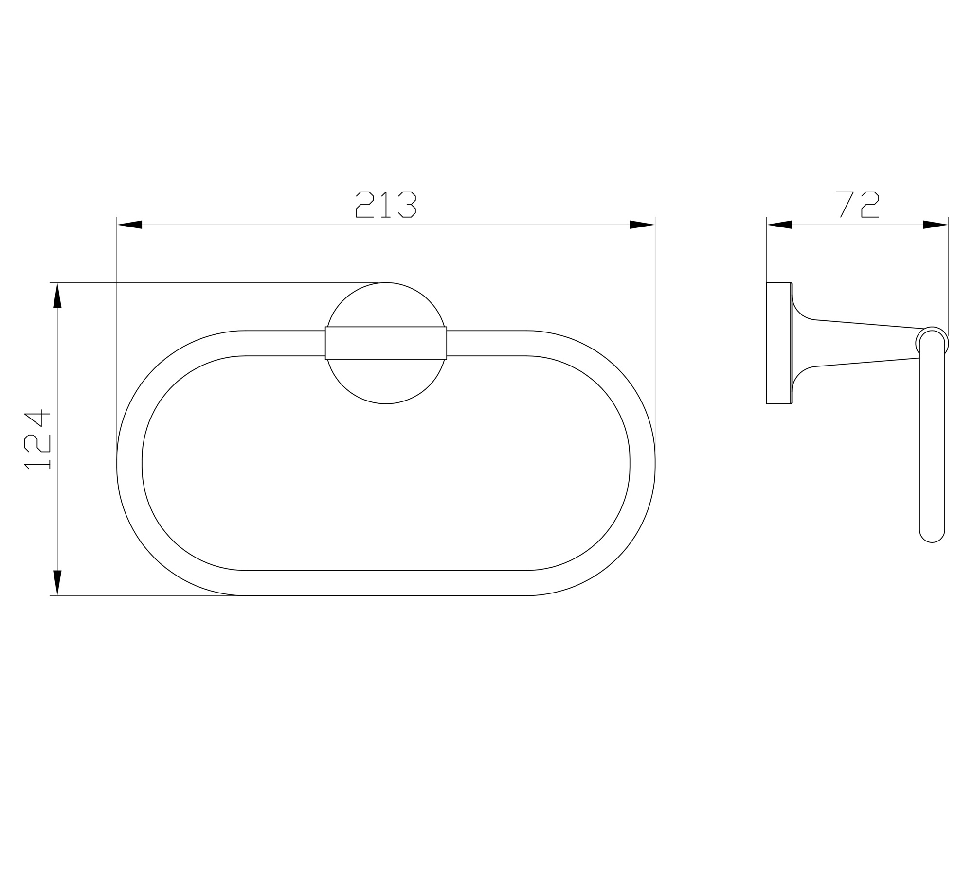 Полотенцедержатель Wonzon & Woghand Simple WW-6513 хром глянцевый