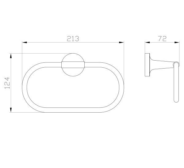 Полотенцедержатель Wonzon & Woghand Simple WW-6513 хром глянцевый