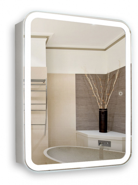 Зеркало-шкаф 60 см с LED подсветкой Silver Mirrors Фиджи flip левый/правый LED-00002472 Зеркало-шкаф 60 см с LED подсветкой Silver Mirrors Фиджи flip левый/правый LED-00002472