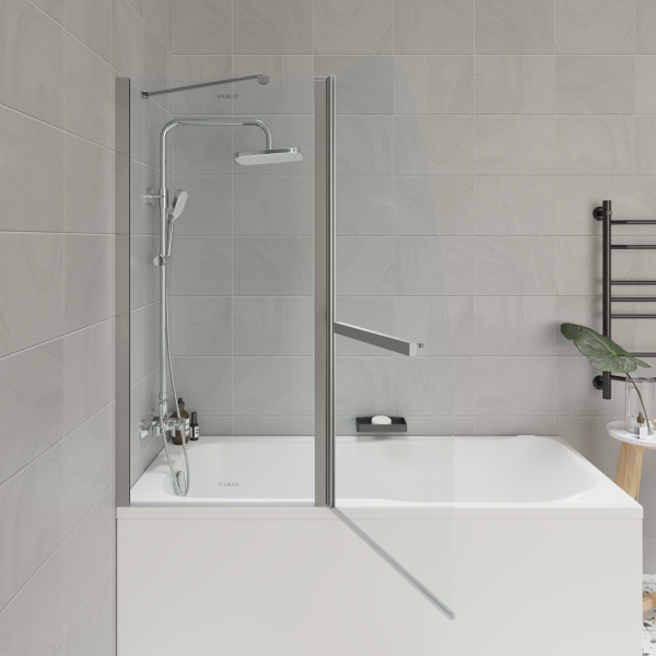 Штора для ванной стеклянная Parly F03 хром