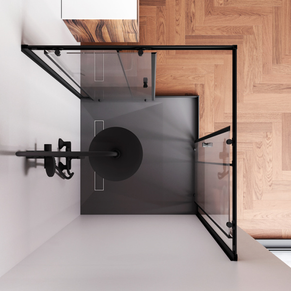 Душевой уголок AM.PM Sunny 100x190x100 W87G-403-100100-BT профиль черный