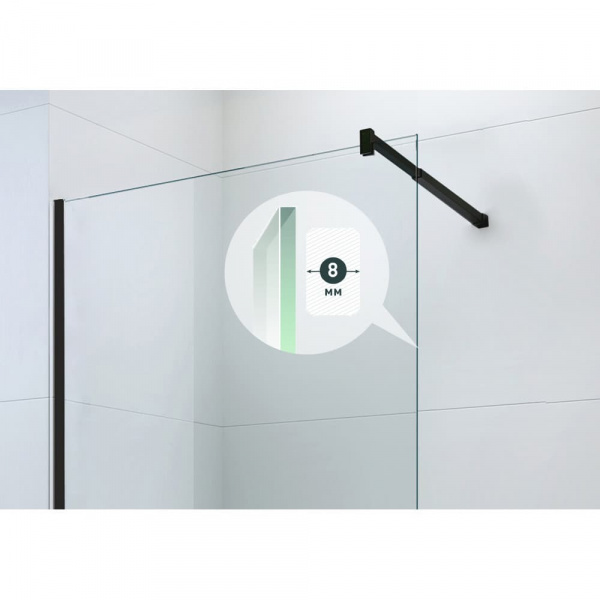 Душевая стенка BERGES  SKY BLACK 1100 Душевая стенка BERGES  SKY BLACK 1100