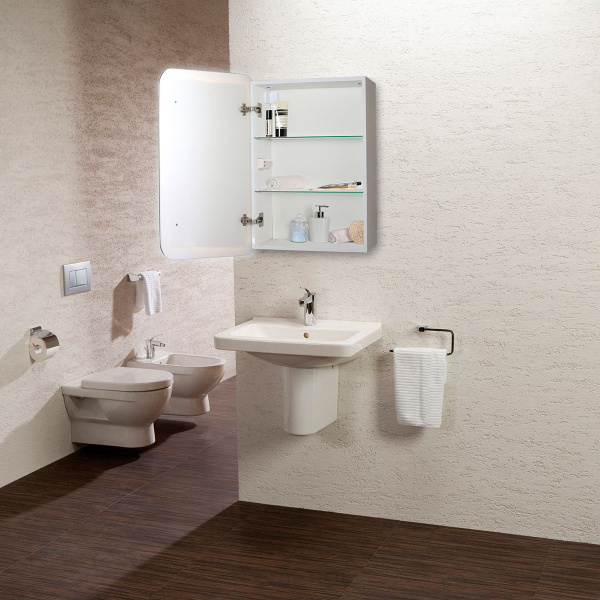 Зеркало-шкаф 60 см с LED подсветкой Silver Mirrors Фиджи flip левый/правый LED-00002472 Зеркало-шкаф 60 см с LED подсветкой Silver Mirrors Фиджи flip левый/правый LED-00002472