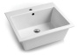 Постирочная хозяйственная раковинах с отверстием под смеситель  White Ceramic Rio W0135F01 белый Постирочная хозяйственная раковинах с отверстием под смеситель  White Ceramic Rio W0135F01 белый