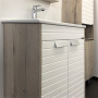 Тумба с раковиной Comforty Клеон 60 см 00-00002044 напольная дуб дымчатый