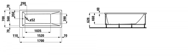 Акриловая ванна 203x102 Laufen Pro 2.3095.5.000.000.1 Акриловая ванна 203x102 Laufen Pro 2.3095.5.000.000.1