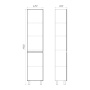 Пенал Comforty Лозанна 40x190 см 00-00017838 напольный белый