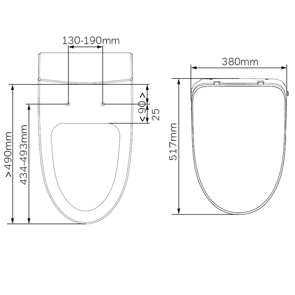 Крышка-биде электронная AM.PM Func CCC8F7851WH с микролифтом