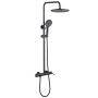 Душевая стойка ABBER Emotion AF8816B с изливом черная матовая Душевая стойка ABBER Emotion AF8816B с изливом черная матовая