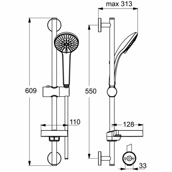 Душевой гарнитур Ideal Standard IDEALRAIN SOFT B9415AA Душевой гарнитур Ideal Standard IDEALRAIN SOFT B9415AA
