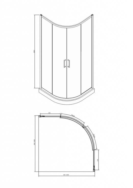 Душевой уголок 90x90x200 Bravat Drop BS090.1200A Душевой уголок 90x90x200 Bravat Drop BS090.1200A