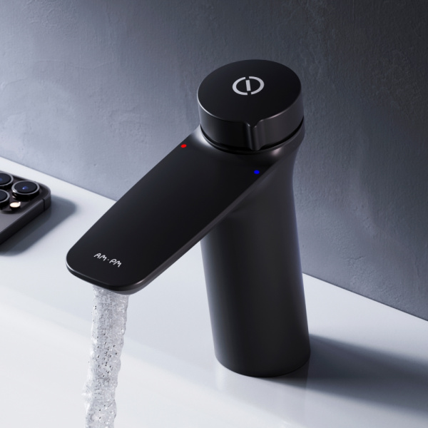 Смеситель для раковины с термостатом Am.Pm Inspire V2.0 черный матовый