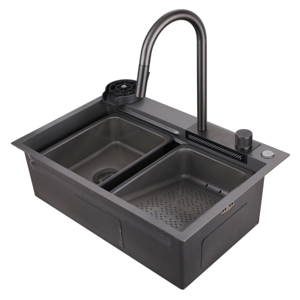 Кухонная мойка Abber Wasser Kreis 70 см AF2194NG никель