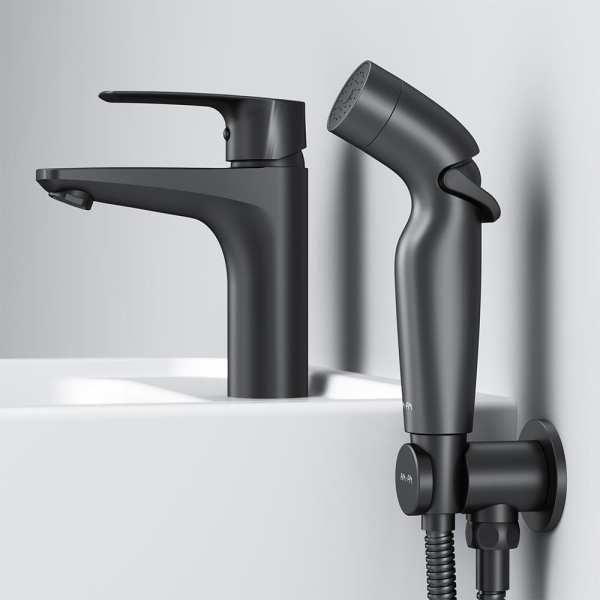 Смеситель для раковины Am.Pm Gem черный матовый