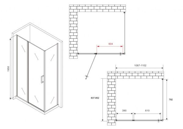Душевой уголок 110x85 ABBER Sonnenstrand AG04110S-S85 профиль хром стекло прозрачное Душевой уголок 110x85 ABBER Sonnenstrand AG04110S-S85 профиль хром стекло прозрачное