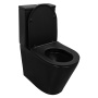 Унитаз-компакт Azario Black Queen AZ-8380 безободковый с микролифтом