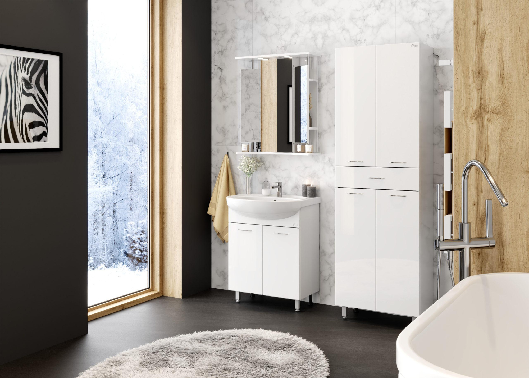 Тумба под раковину Onika Стелла 65 см 106501 белый