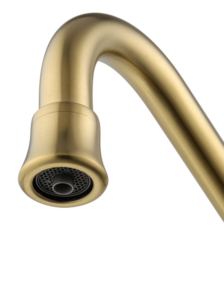 Смеситель для кухонной мойки с подключением фильтра Wonzon & Woghand WW-88458006-BG золото брашированный