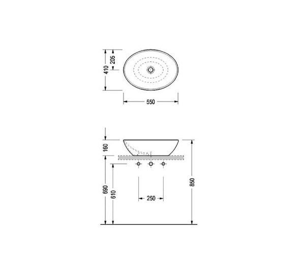 Раковина Serel Washbasin CH33 55 см Раковина Serel Washbasin CH33 55 см