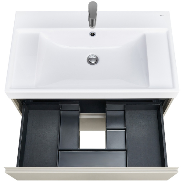 Тумба под раковину Roca Ona 80 см A857630510 подвесная серая