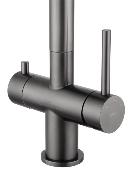 Смеситель для кухонной мойки с подключением фильтра Wonzon & Woghand WW-3211-BGG темный графит брашированный