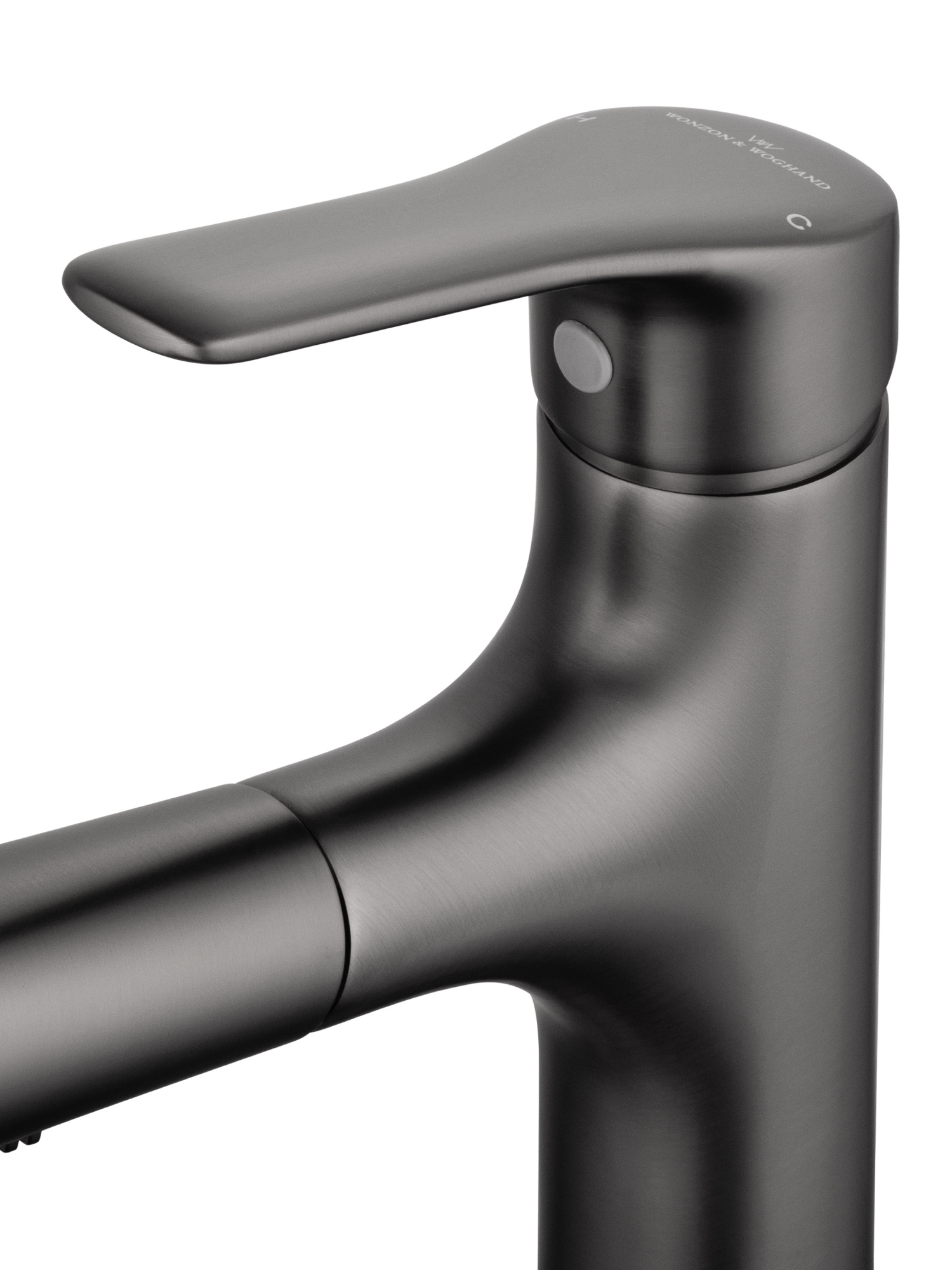 Смеситель для раковины с гигиеническим душем Wonzon & Woghand WW-AE4151-BGG темный графит брашированный