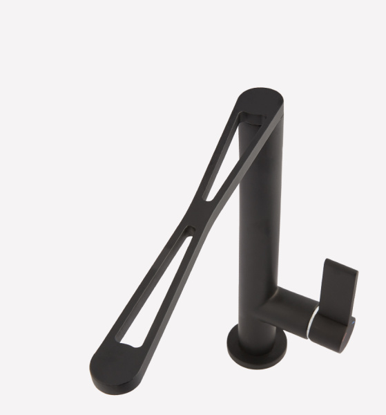 Смеситель для кухонной мойки Webert Essential EN920302441 черный со сталью матовый