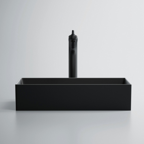 Раковина накладная Abber Rechteck 60 см AC2220MB черная матовая