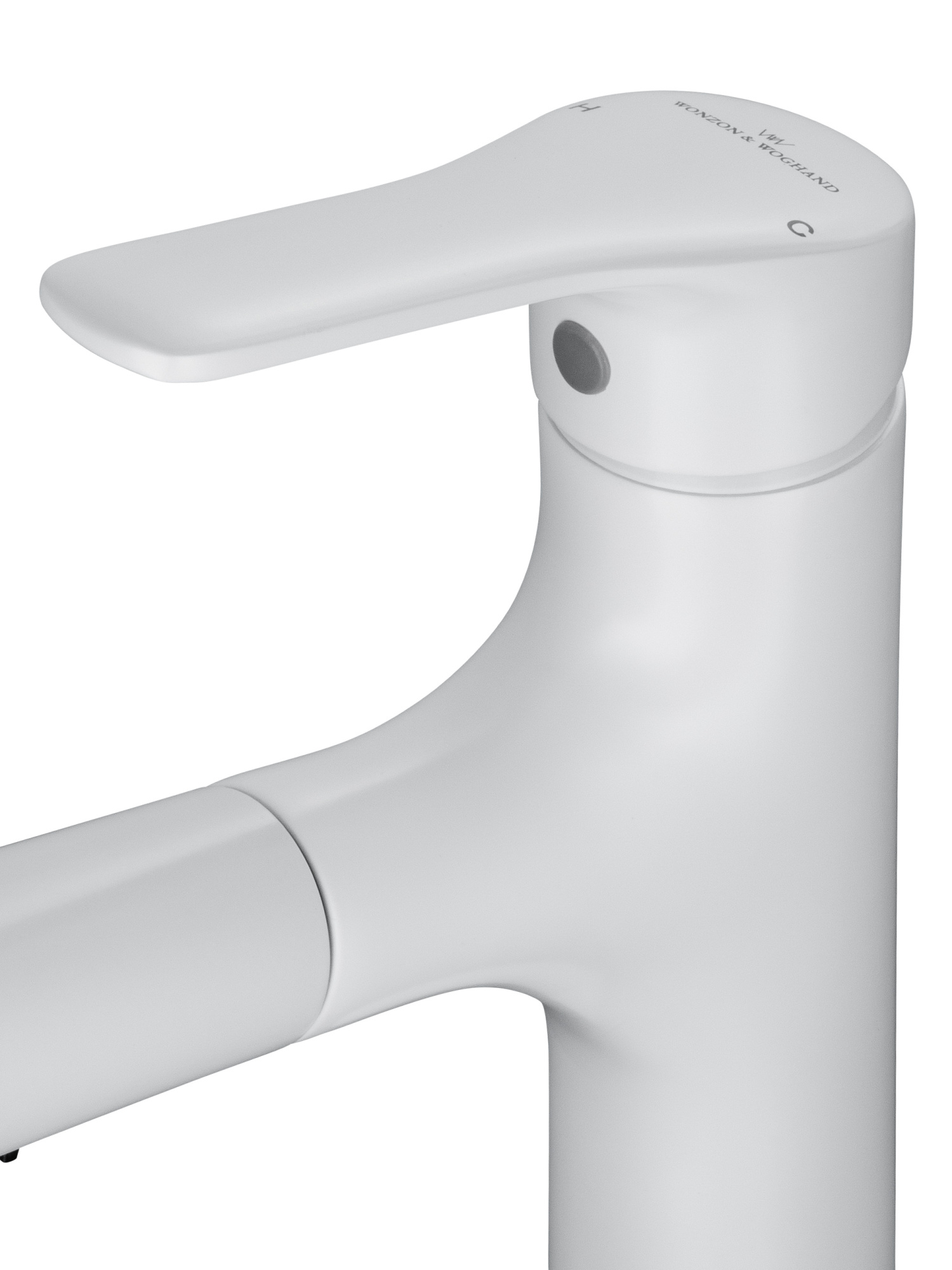 Смеситель для раковины с гигиеническим душем Wonzon & Woghand WW-AE4151-MW белый матовый