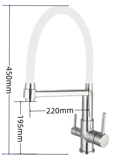 Смеситель для кухни Esko Kitchen K26 W белый матовый