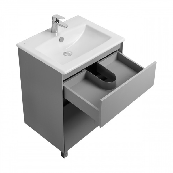Тумба под раковину Aquaton Форест 60 см 1A278201FR4D0 подвесная серая