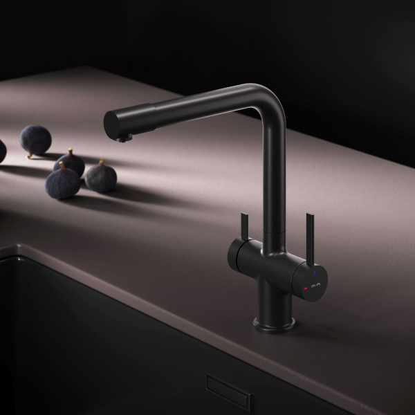 Смеситель для кухонной мойки Am.Pm Func с каналом для фильтра F8F05722 черный матовый