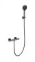 Смеситель для душа с термостатом и гарнитуром Wonzon & Woghand Inn 5 WW-B2063-A-BGG темный графит брашированный