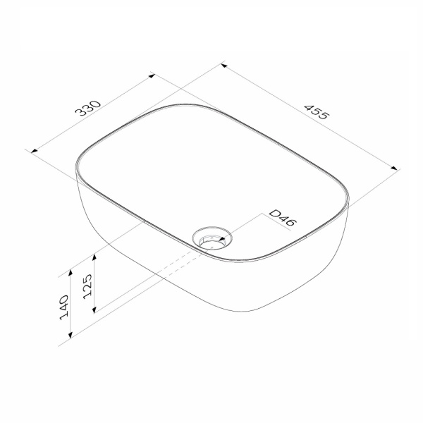 Раковина Am.Pm Func 45 см M8FWCC10450WG накладная