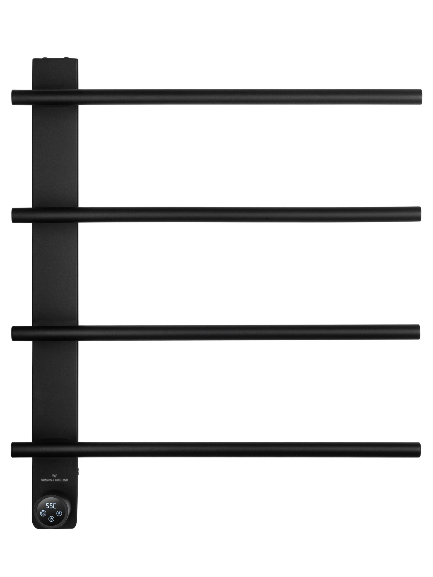 Полотенцесушитель электрический Wonzon & Woghand Nürnberg WW-AL344-MB подвесной черный матовый
