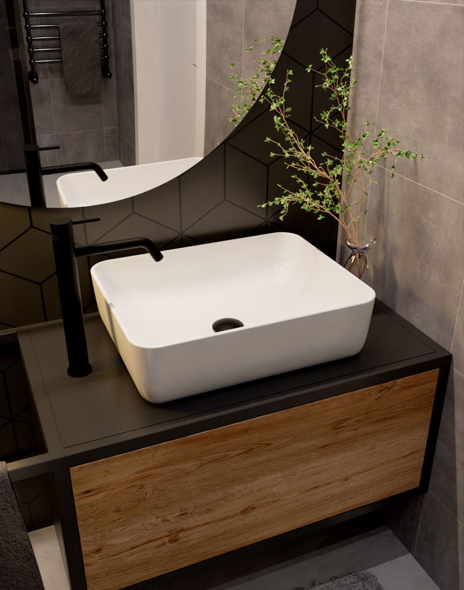 Смеситель AQUAme Siena AQM6214MB черный матовый